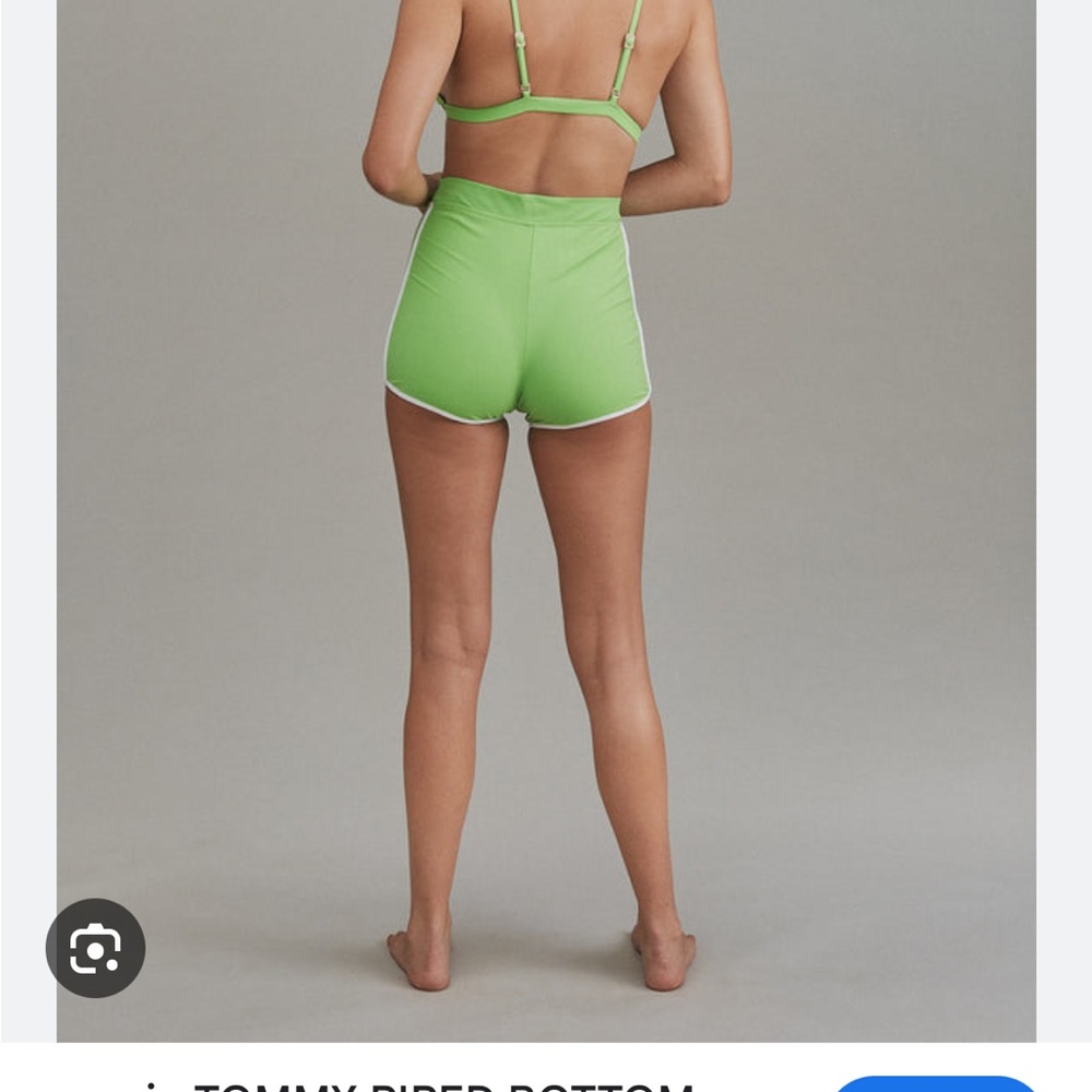 acacia swimwear Olive Green Ribbed Bikini Top & High-Waist Shorts Set - Picture 8 of 11